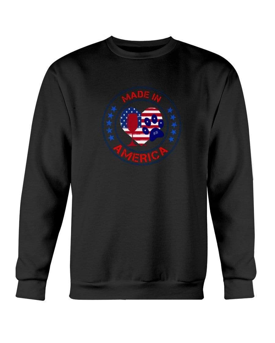 Sweatshirts Black / S Winey Bitches Co "Made In America" Sweatshirt - Crew WineyBitchesCo