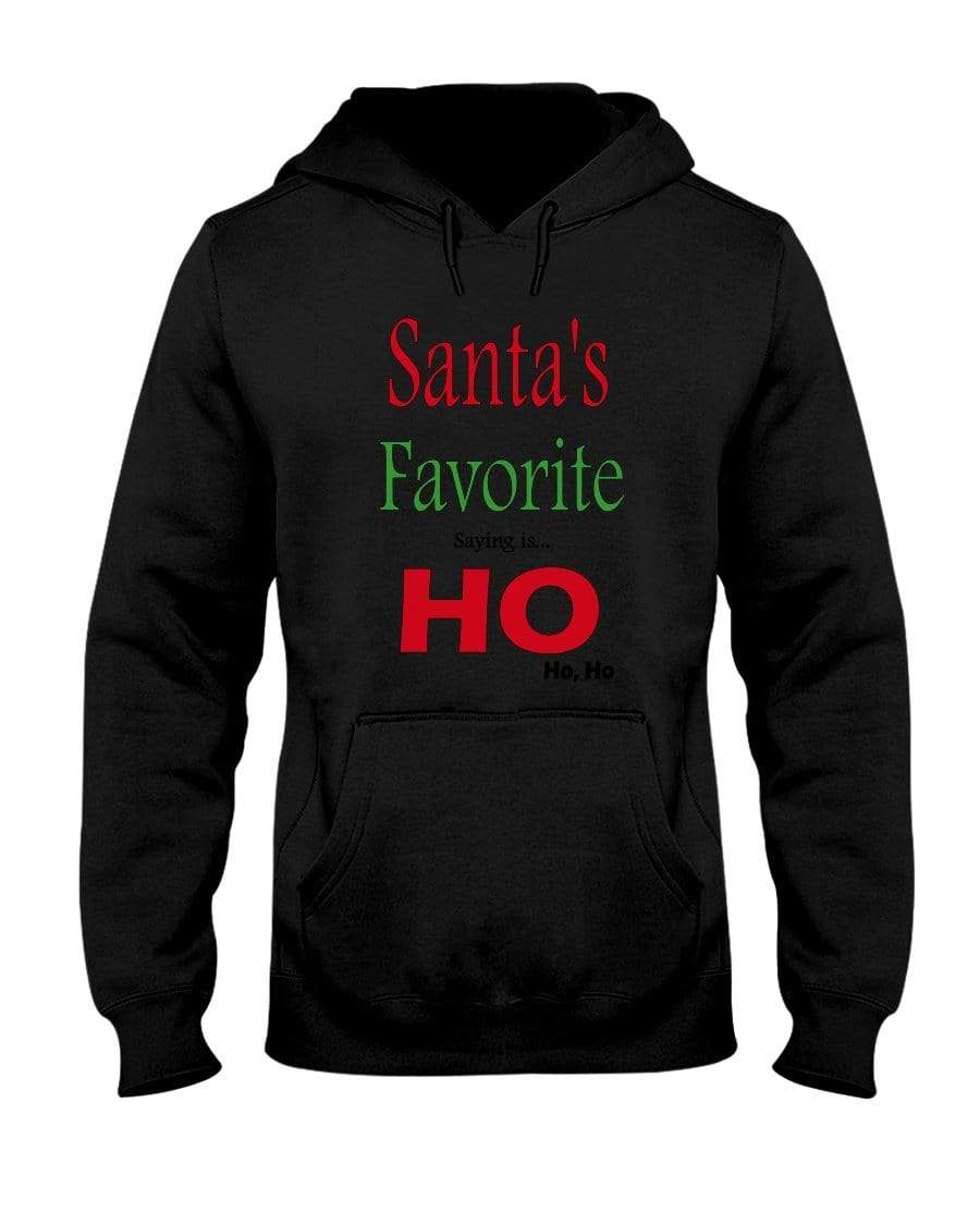 Sweatshirts Black / S Winey Bitches Co "Santa's Favorite Saying" 50/50 Hoodie WineyBitchesCo