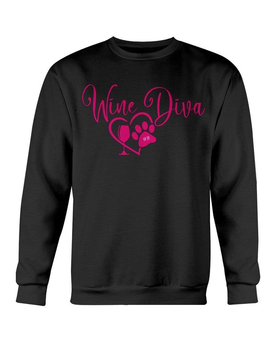 Sweatshirts Black / S Winey Bitches Co "Wine Diva 2" Sweatshirt - Crew WineyBitchesCo