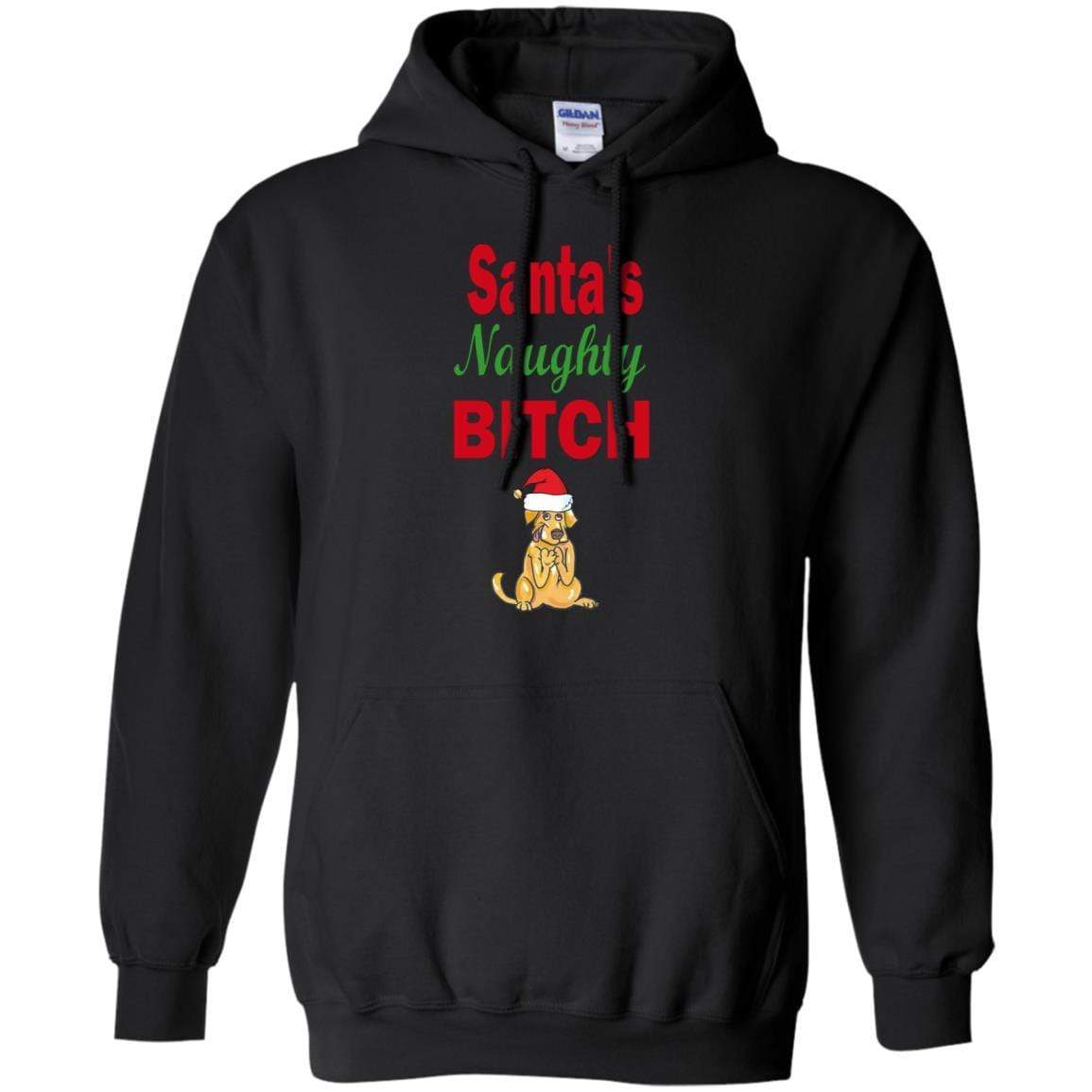 Sweatshirts Black / S WineyBitches.co Santa's Naughty Bitch-Jazzy Pullover Hoodie WineyBitchesCo