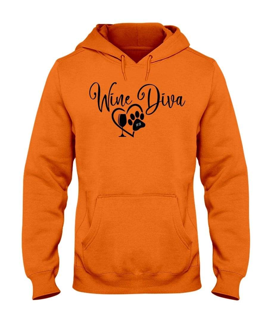 Sweatshirts Burnt Orange / S Winey Bitches Co "Wine Diva 2" 50/50 Hoodie WineyBitchesCo