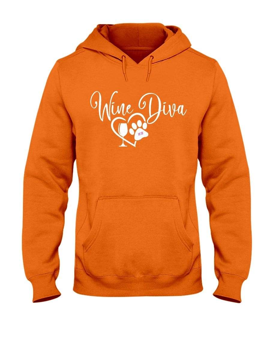 Sweatshirts Burnt Orange / S Winey Bitches Co "Wine Diva 2" 50/50 Hoodie WineyBitchesCo