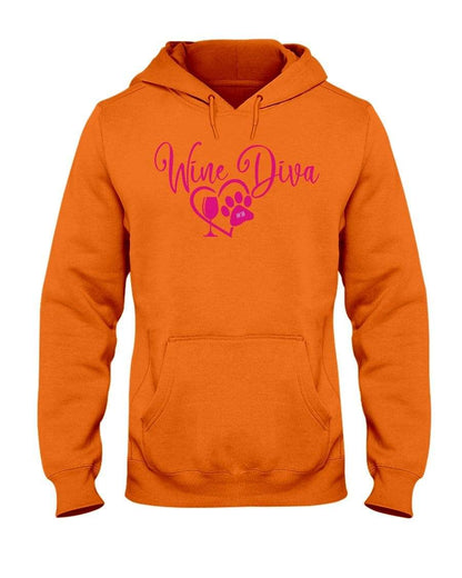 Sweatshirts Burnt Orange / S Winey Bitches Co "Wine Diva 2" 50/50 Hoodie WineyBitchesCo