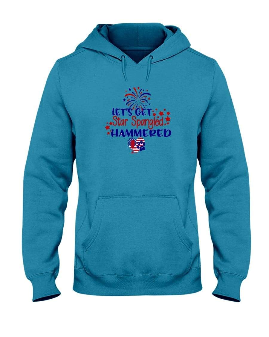 Sweatshirts California Blue / S Winey Bitches Co "Let's Get Star Spangled Hammered" 50/50 Hoodie WineyBitchesCo