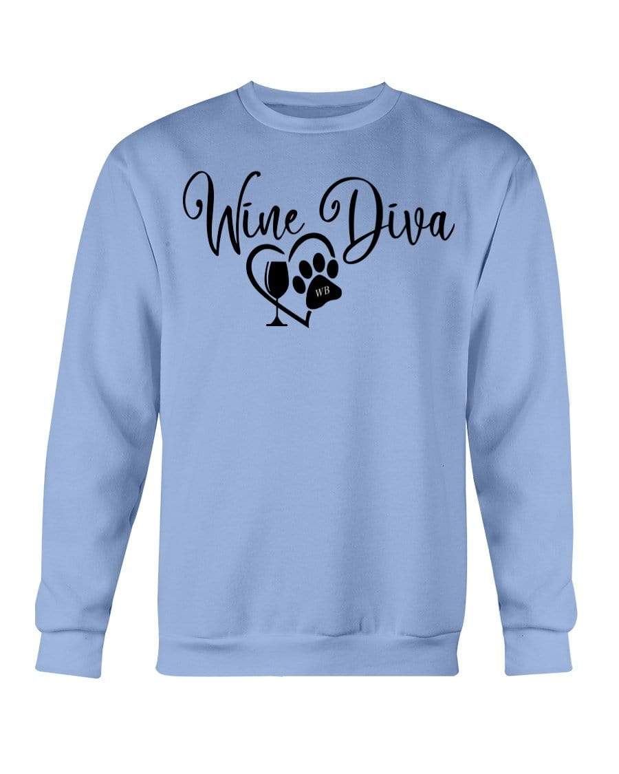 Sweatshirts Carolina Blue / S Winey Bitches Co "Wine Diva 2" Sweatshirt - Crew WineyBitchesCo