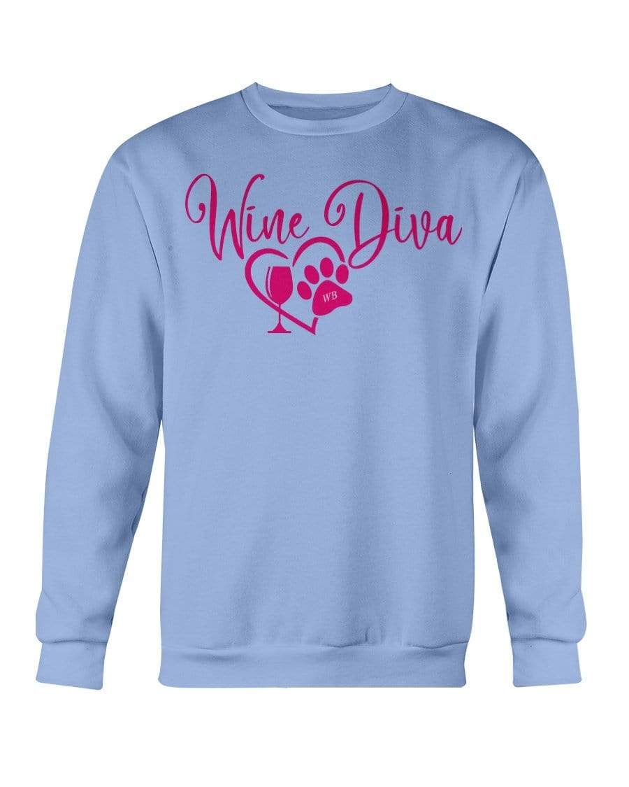 Sweatshirts Carolina Blue / S Winey Bitches Co "Wine Diva 2" Sweatshirt - Crew WineyBitchesCo