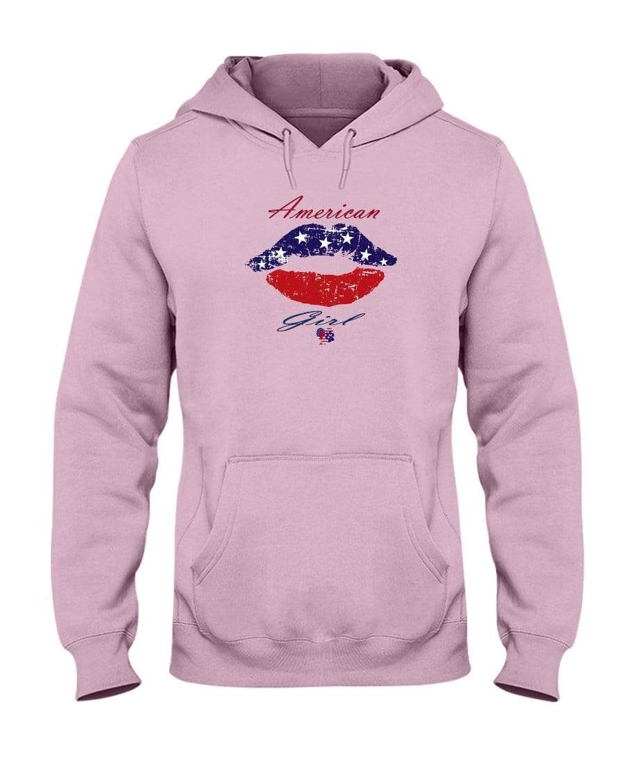 Sweatshirts Classic Pink / S Winey Bitches Co "American Girl" 50/50 Hoodie WineyBitchesCo