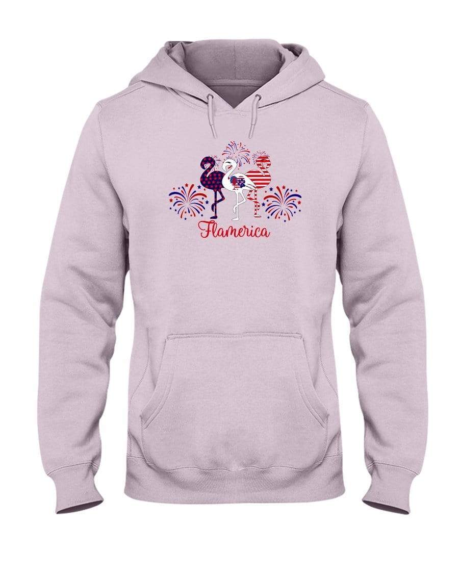 Sweatshirts Classic Pink / S Winey Bitches Co "Flamerica" Patriotic Flamingo 50/50 Hoodie WineyBitchesCo