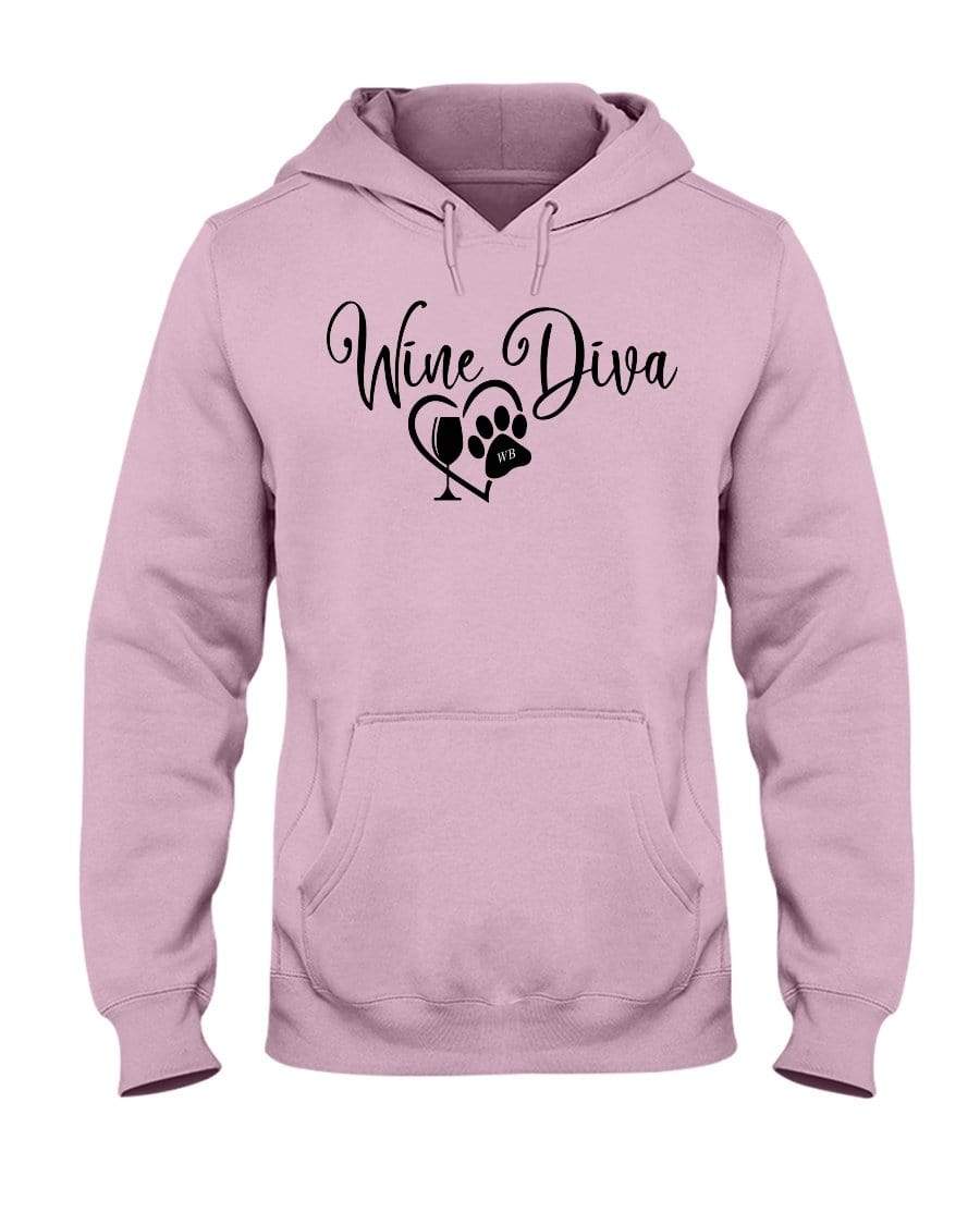 Sweatshirts Classic Pink / S Winey Bitches Co "Wine Diva 2" 50/50 Hoodie WineyBitchesCo