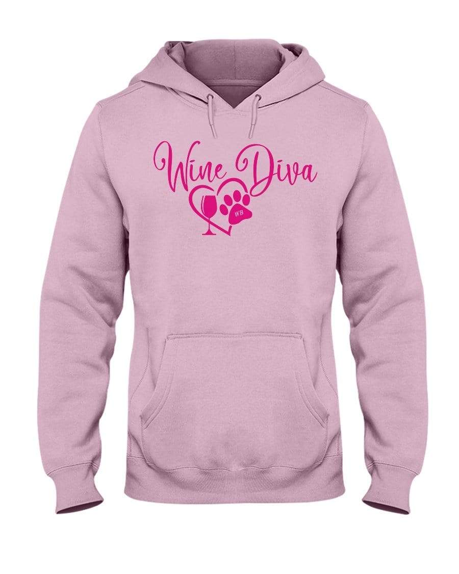 Sweatshirts Classic Pink / S Winey Bitches Co "Wine Diva 2" 50/50 Hoodie WineyBitchesCo