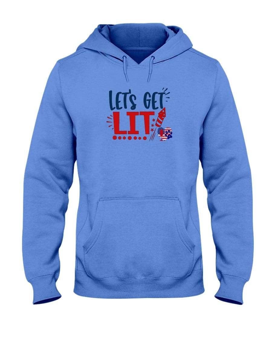 Sweatshirts Columbia Blue / S Winey Bitches Co "Let Get Lit" 50/50 Hoodie WineyBitchesCo