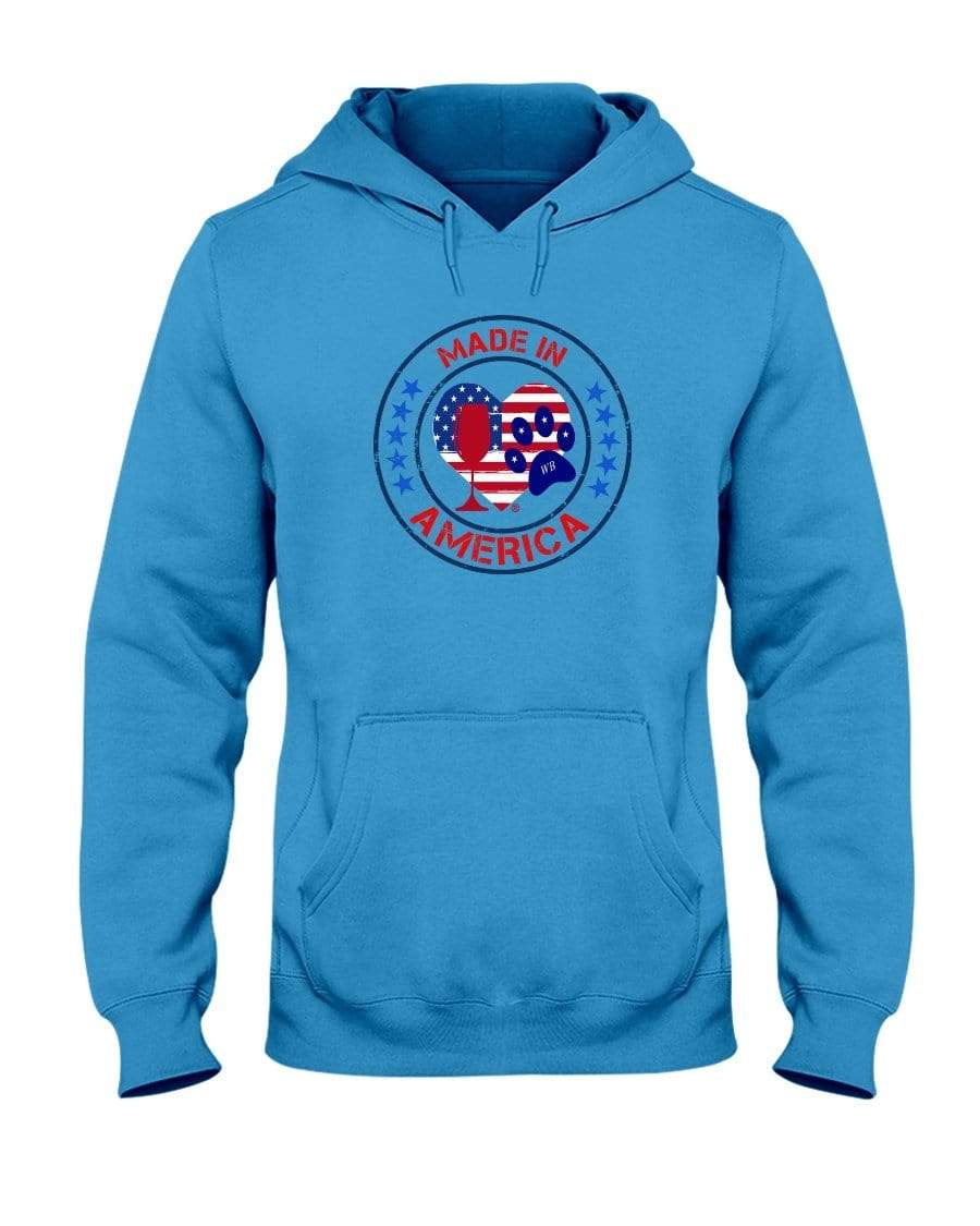 Sweatshirts Columbia Blue / S Winey Bitches Co "Made In America" 50/50 Hoodie WineyBitchesCo