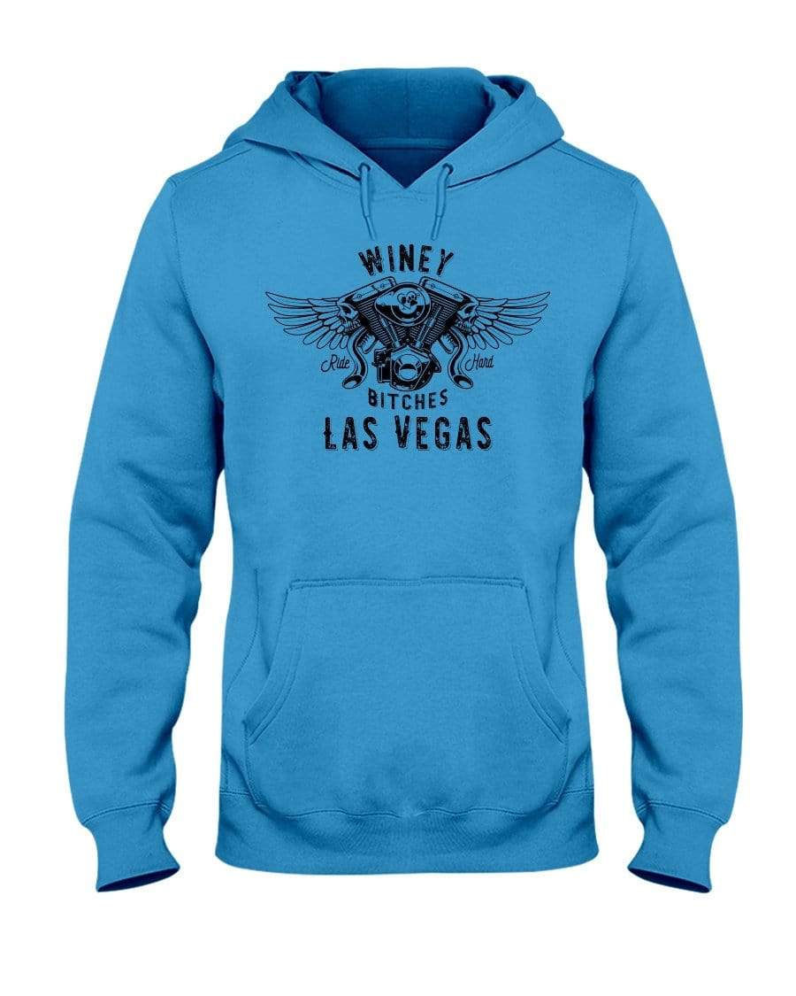 Sweatshirts Columbia Blue / S Winey Bitches "Ride Hard Las Vegas" 50/50 Hoodie WineyBitchesCo