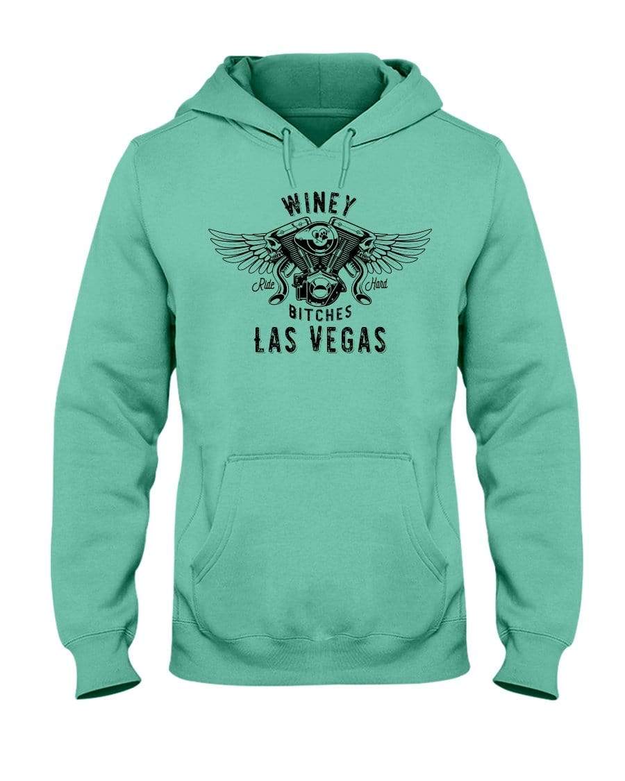 Sweatshirts Cool Mint / L Winey Bitches "Ride Hard Las Vegas" 50/50 Hoodie WineyBitchesCo