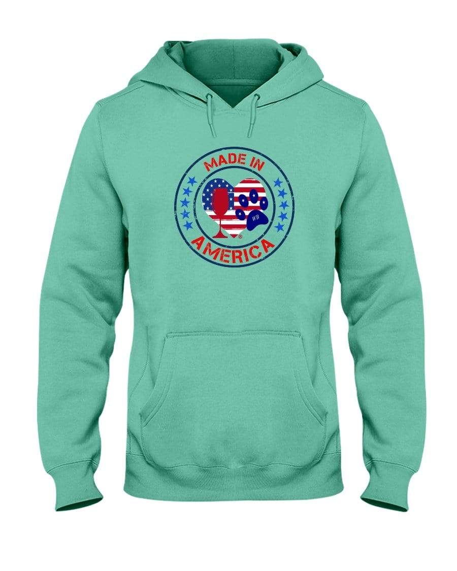 Sweatshirts Cool Mint / S Winey Bitches Co "Made In America" 50/50 Hoodie WineyBitchesCo