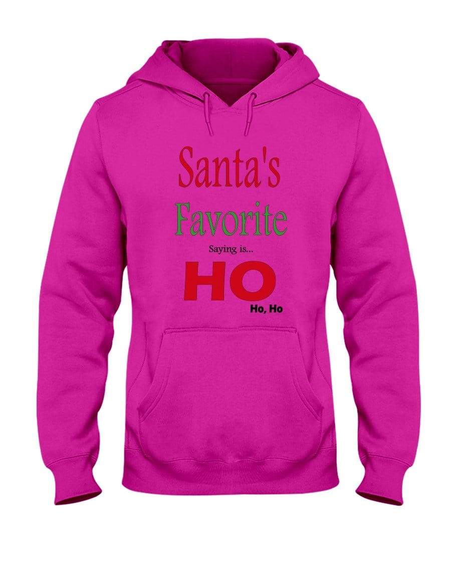 Sweatshirts Cyber Pink / S Winey Bitches Co "Santa's Favorite Saying" 50/50 Hoodie WineyBitchesCo
