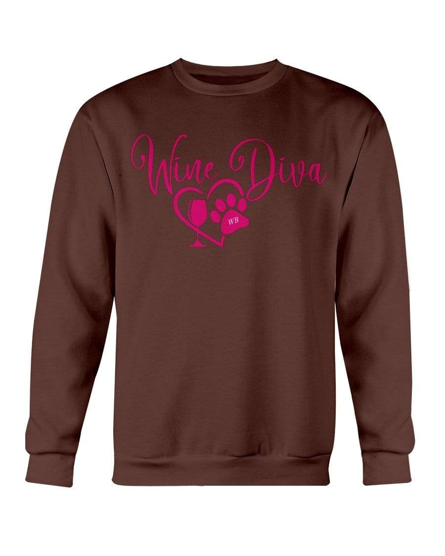 Sweatshirts Dark Chocolate / S Winey Bitches Co "Wine Diva 2" Sweatshirt - Crew WineyBitchesCo