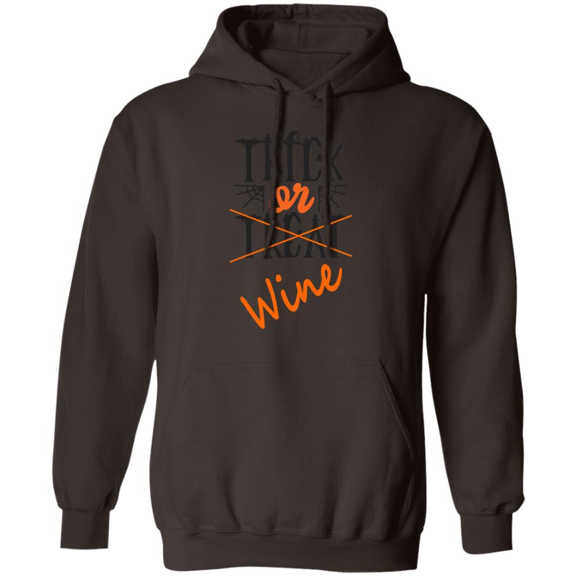 Sweatshirts Dark Chocolate / S WineyBitches.Co "Trick Or Wine" Halloween Pullover Hoodie 8 oz. WineyBitchesCo