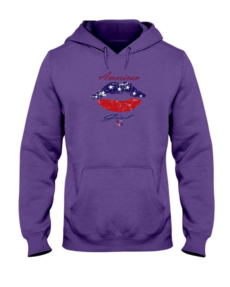 Sweatshirts Deep Purple / S Winey Bitches Co "American Girl" 50/50 Hoodie WineyBitchesCo