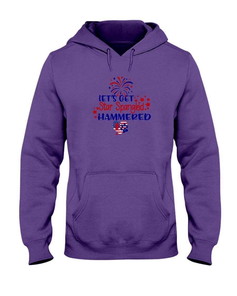 Sweatshirts Deep Purple / S Winey Bitches Co "Let's Get Star Spangled Hammered" 50/50 Hoodie WineyBitchesCo