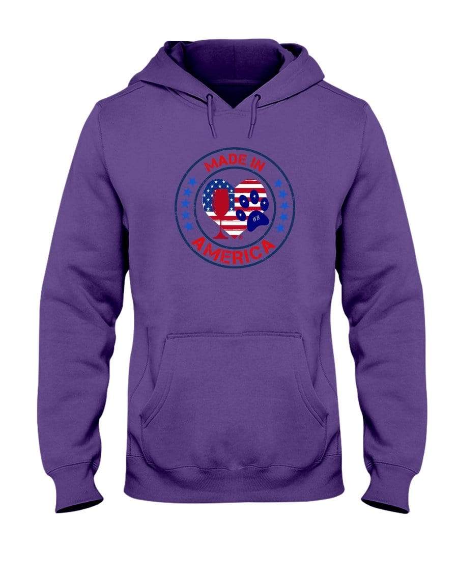 Sweatshirts Deep Purple / S Winey Bitches Co "Made In America" 50/50 Hoodie WineyBitchesCo