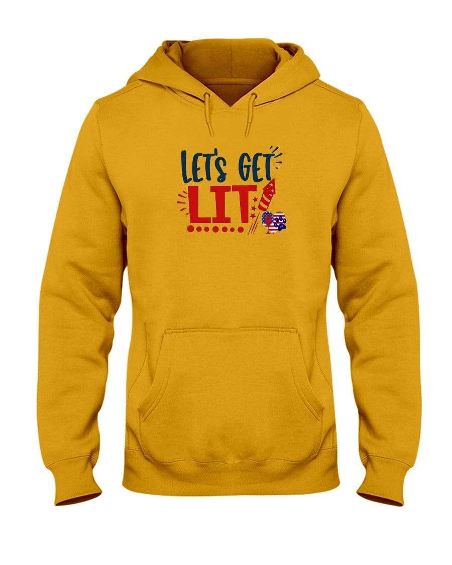 Sweatshirts Gold / S Winey Bitches Co "Let Get Lit" 50/50 Hoodie WineyBitchesCo