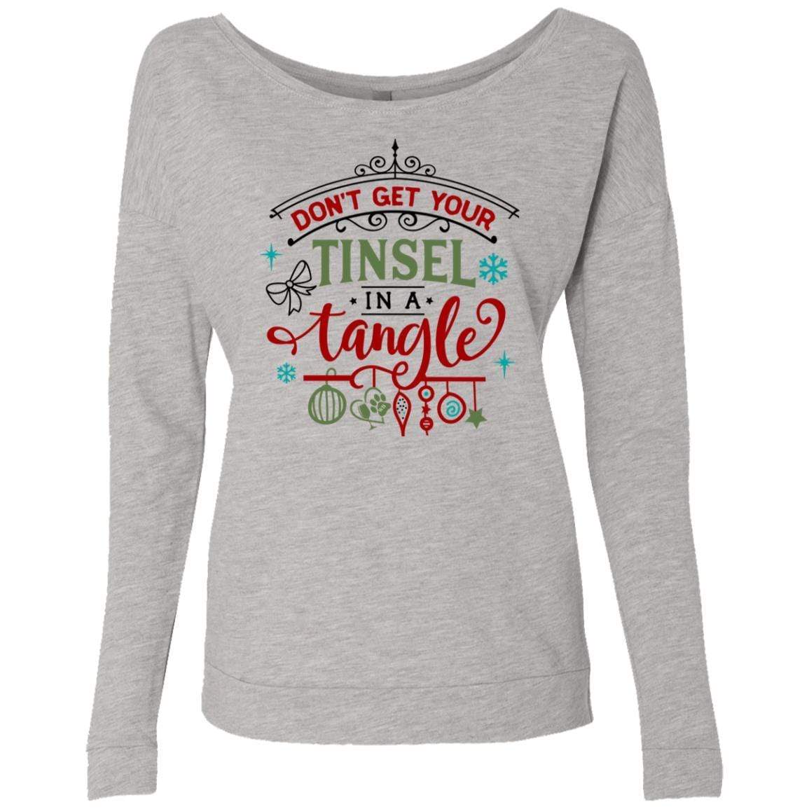 Sweatshirts Heather Grey / S WineyBitches.Co Ladies' "Don't Get Your Tinsel In A Tangle" French Terry Scoop WineyBitchesCo