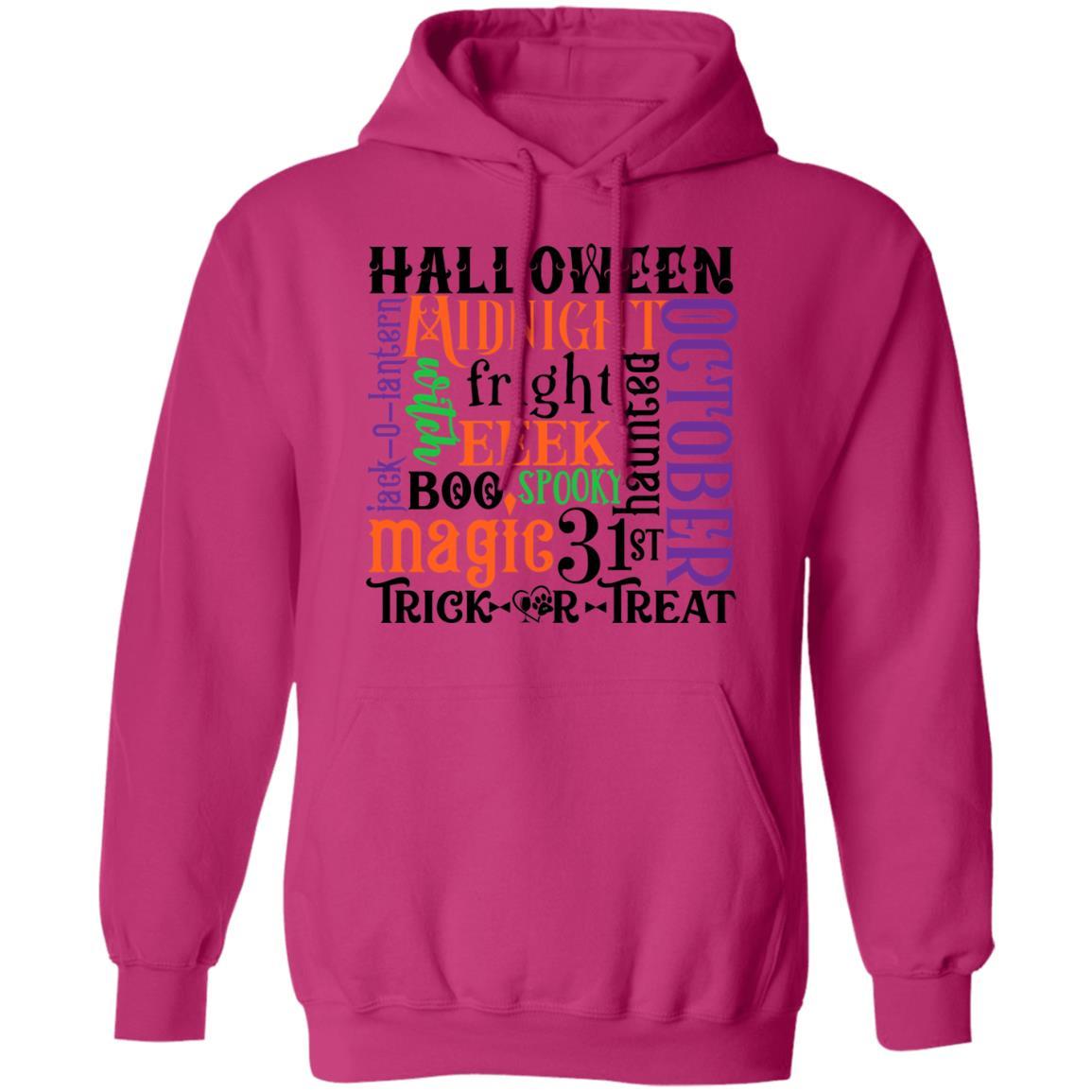 Sweatshirts Heliconia / S Winey Bitches Co "Halloween Word Jumble" Pullover Hoodie 8 oz. WineyBitchesCo