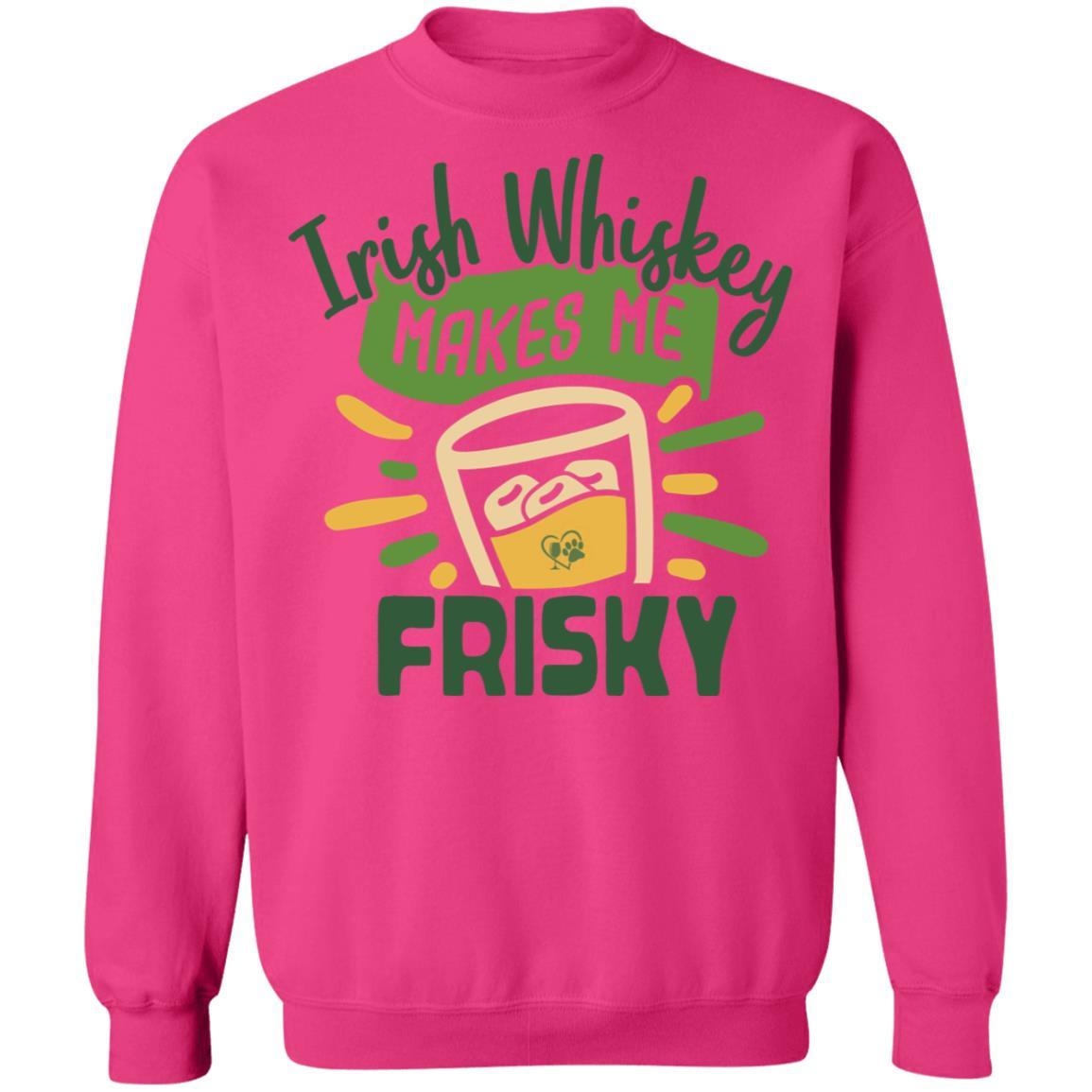 Sweatshirts Heliconia / S Winey Bitches Co "Irish Whiskey Makes Me Frisky" Crewneck Pullover Sweatshirt  8 oz. WineyBitchesCo
