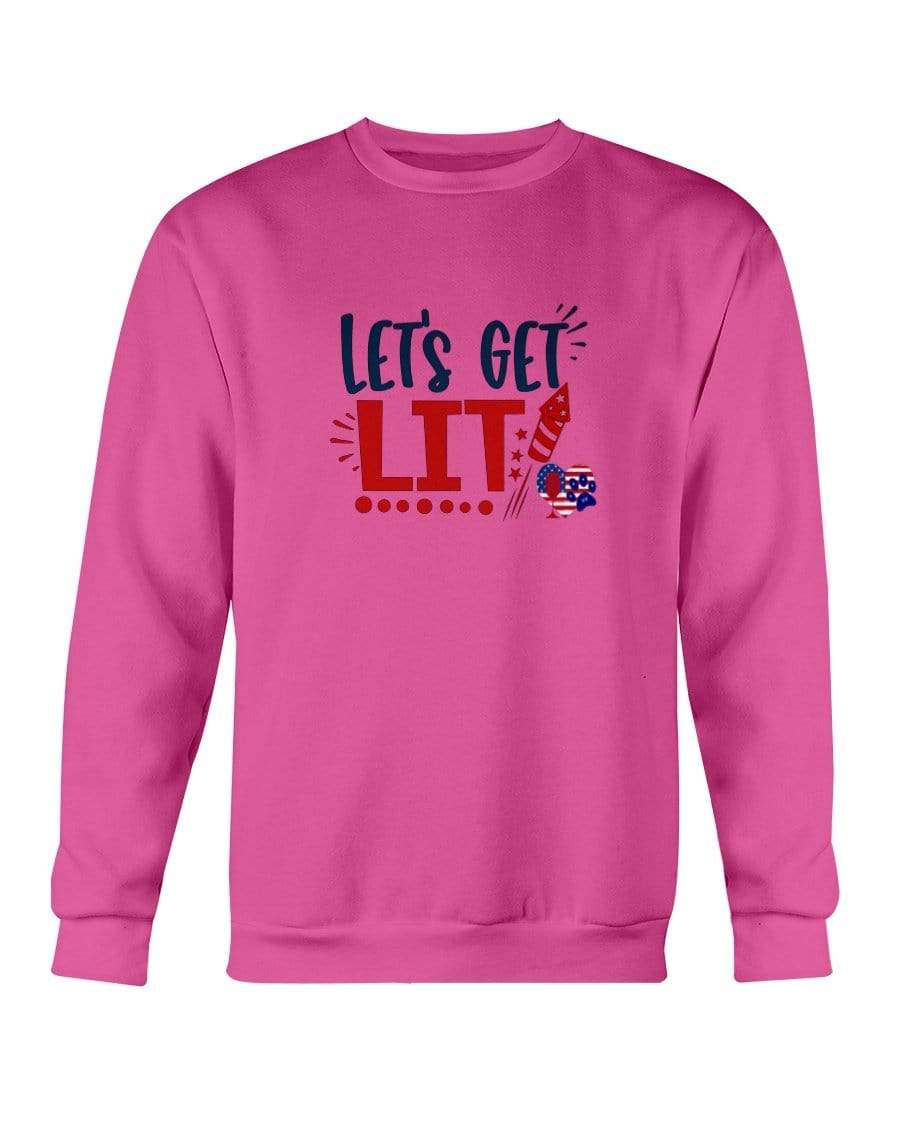 Sweatshirts Heliconia / S Winey Bitches Co "Let Get Lit" Sweatshirt - Crew WineyBitchesCo