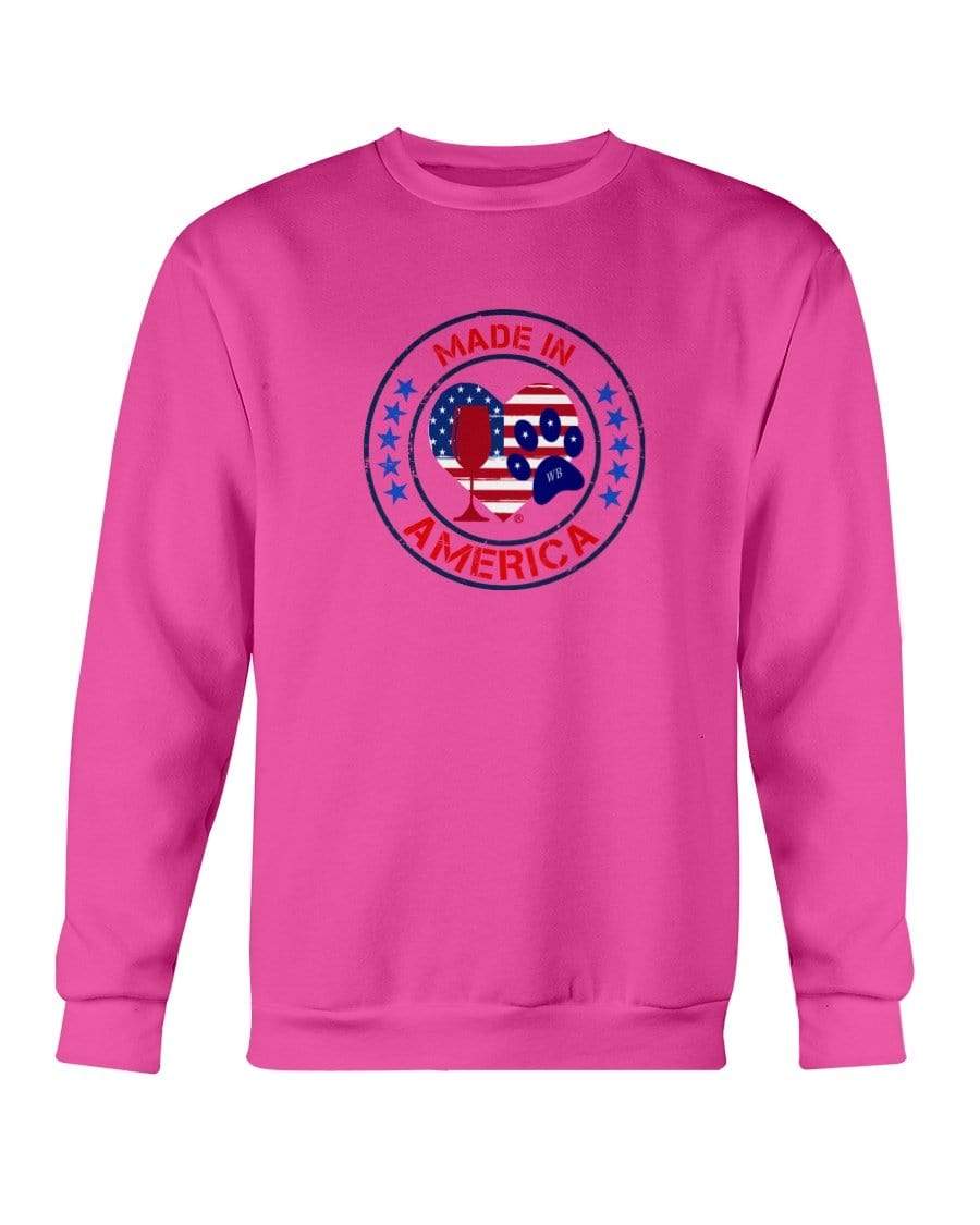 Sweatshirts Heliconia / S Winey Bitches Co "Made In America" Sweatshirt - Crew WineyBitchesCo