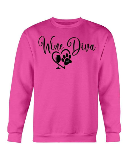 Sweatshirts Heliconia / S Winey Bitches Co "Wine Diva 2" Sweatshirt - Crew WineyBitchesCo