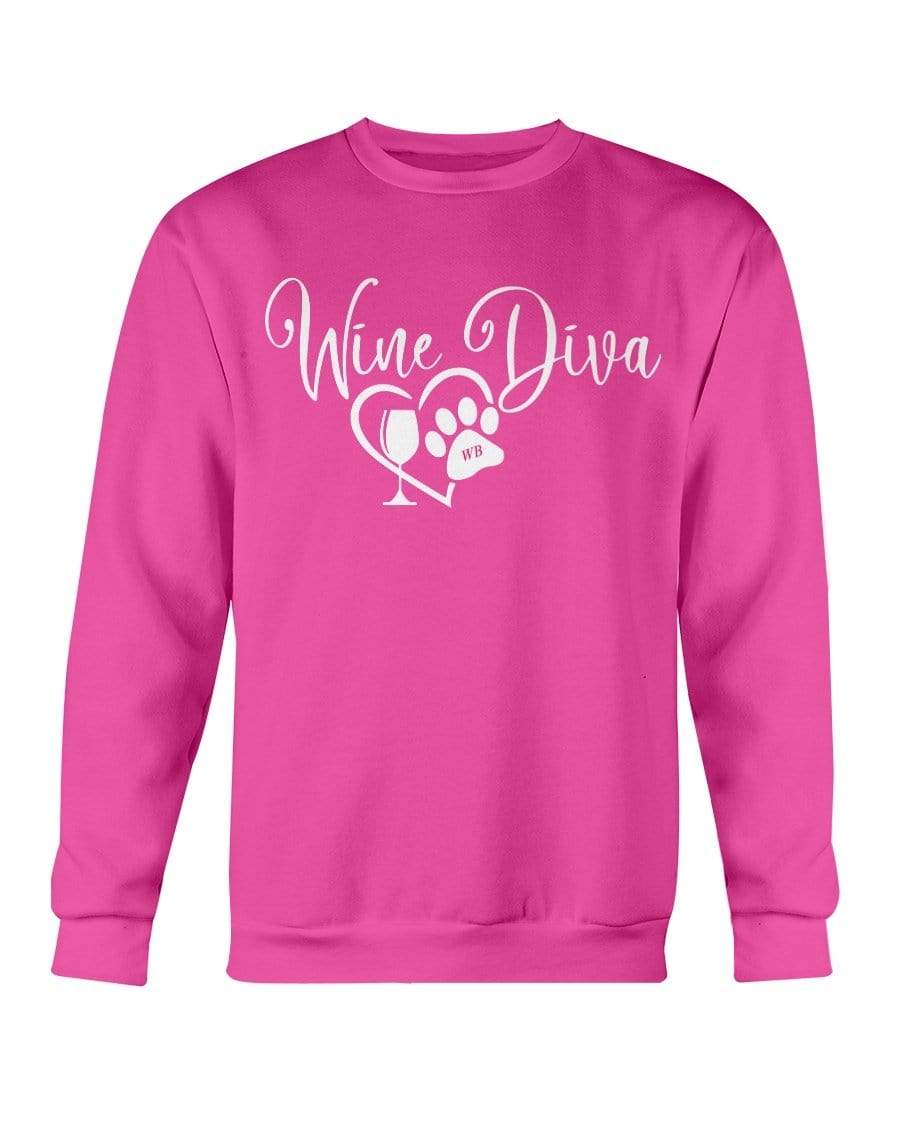 Sweatshirts Heliconia / S Winey Bitches Co "Wine Diva 2" Sweatshirt - Crew WineyBitchesCo