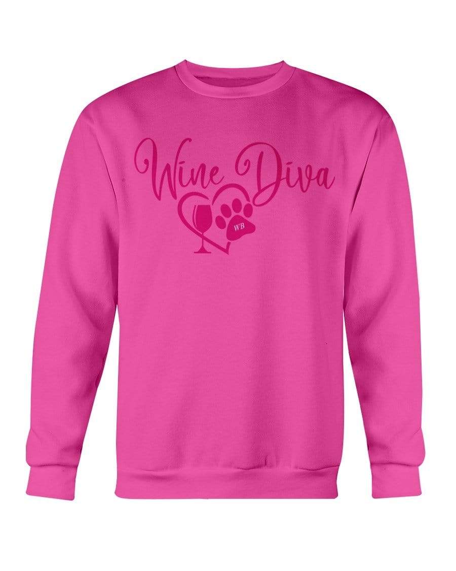 Sweatshirts Heliconia / S Winey Bitches Co "Wine Diva 2" Sweatshirt - Crew WineyBitchesCo