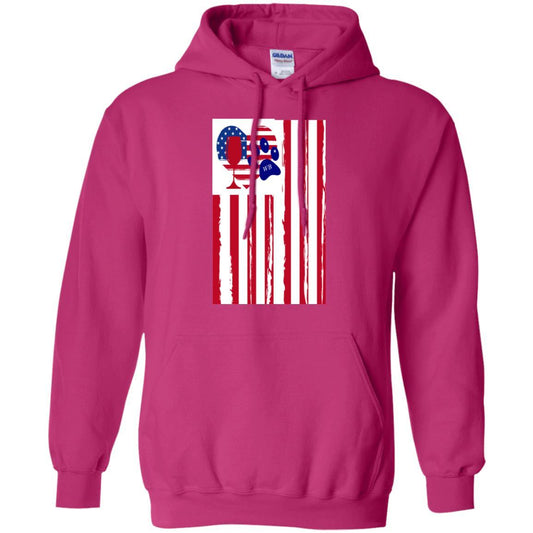 Sweatshirts Heliconia / S WineyBitches.Co American Flag Wine Paw Heart Pullover Hoodie 8 oz. WineyBitchesCo