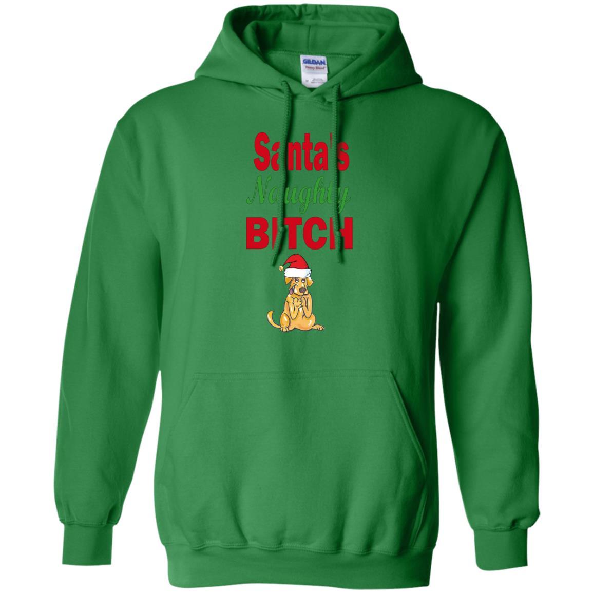 Sweatshirts Irish Green / S WineyBitches.co Santa's Naughty Bitch-Jazzy Pullover Hoodie WineyBitchesCo