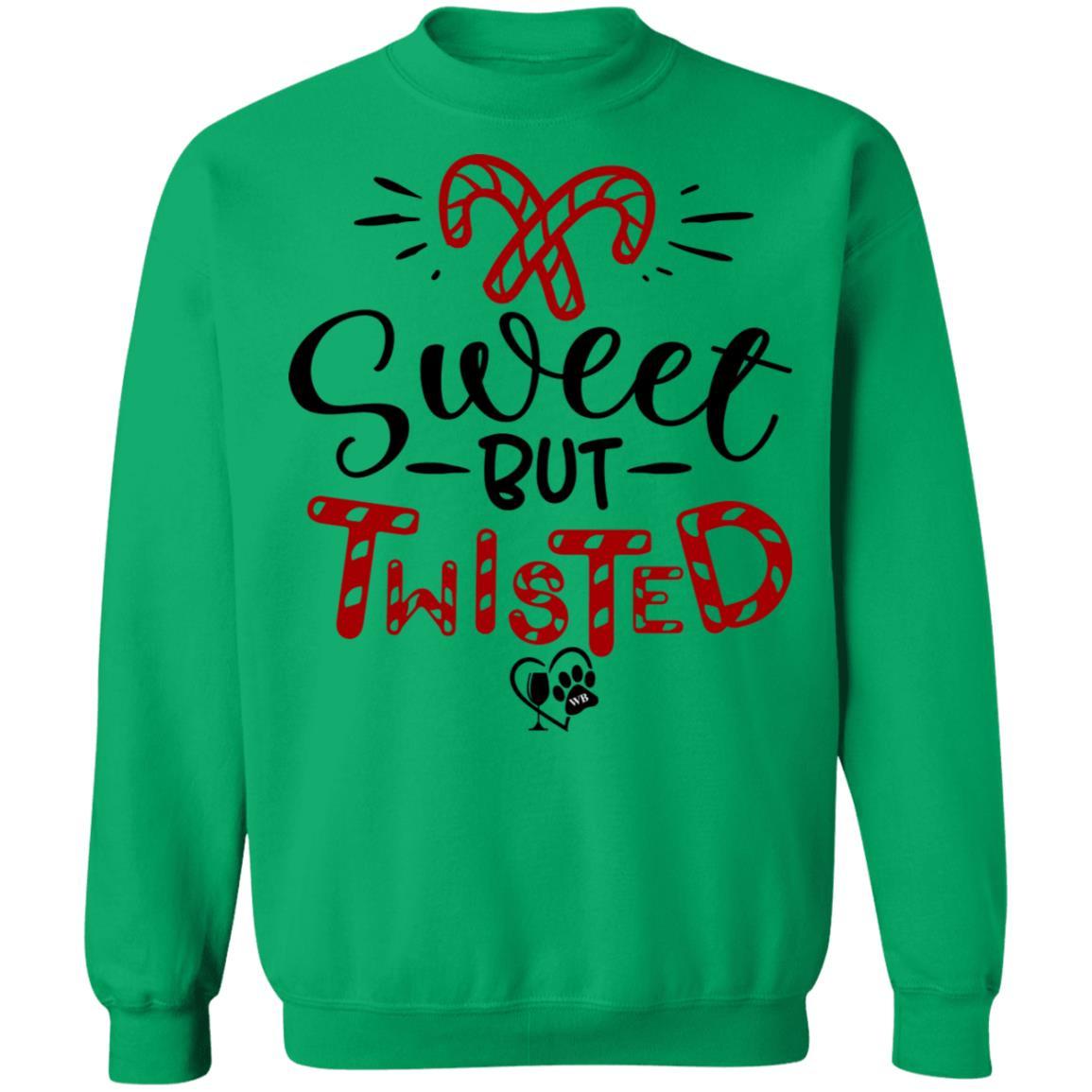Sweatshirts Irish Green / S WineyBitches.Co "Sweet But Twisted" Crewneck Pullover Sweatshirt  8 oz. WineyBitchesCo