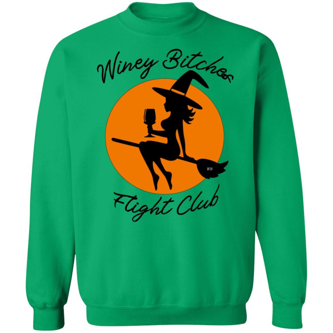 Sweatshirts Irish Green / S WineyBitches.Co "Winey Bitches Flight Club"Crewneck Pullover Sweatshirt  8 oz. WineyBitchesCo