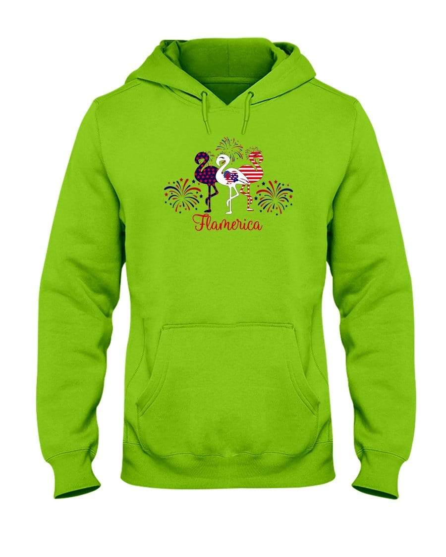 Sweatshirts Kiwi / S Winey Bitches Co "Flamerica" Patriotic Flamingo 50/50 Hoodie WineyBitchesCo