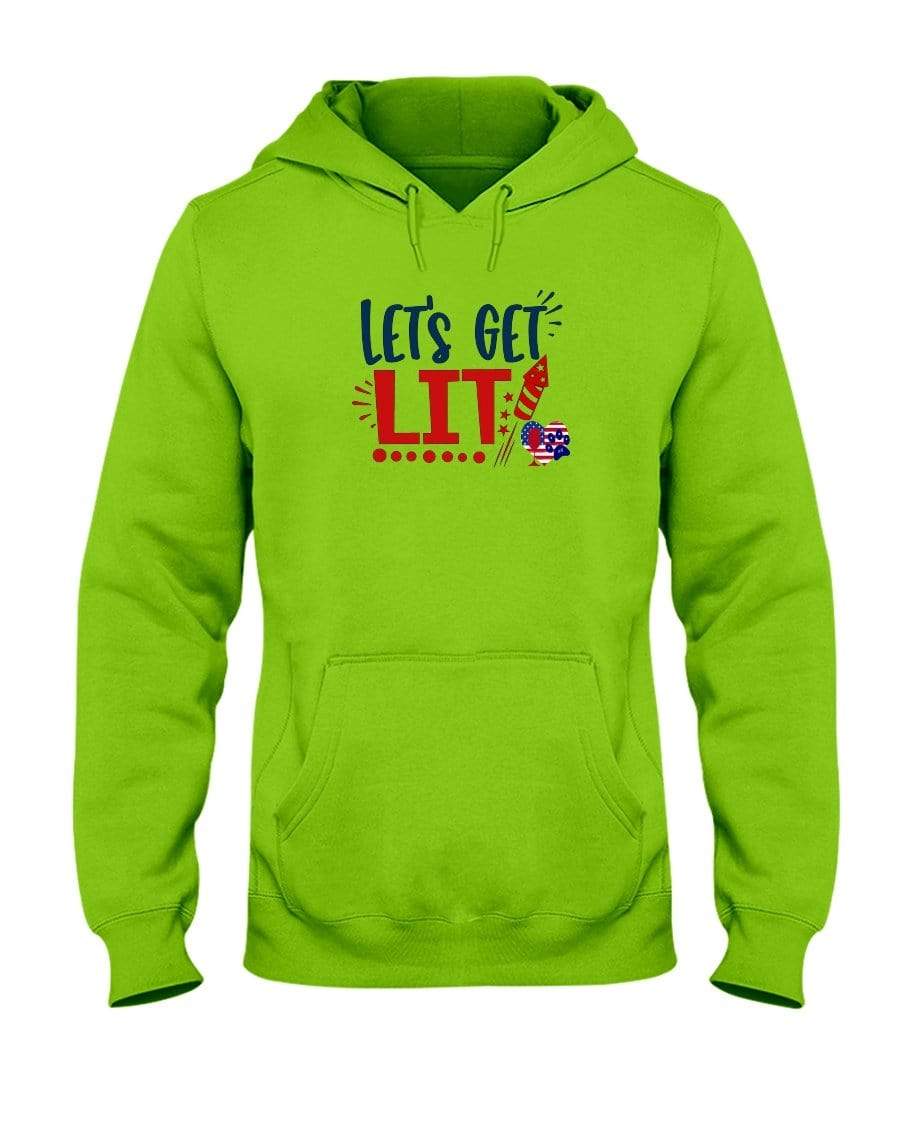 Sweatshirts Kiwi / S Winey Bitches Co "Let Get Lit" 50/50 Hoodie WineyBitchesCo