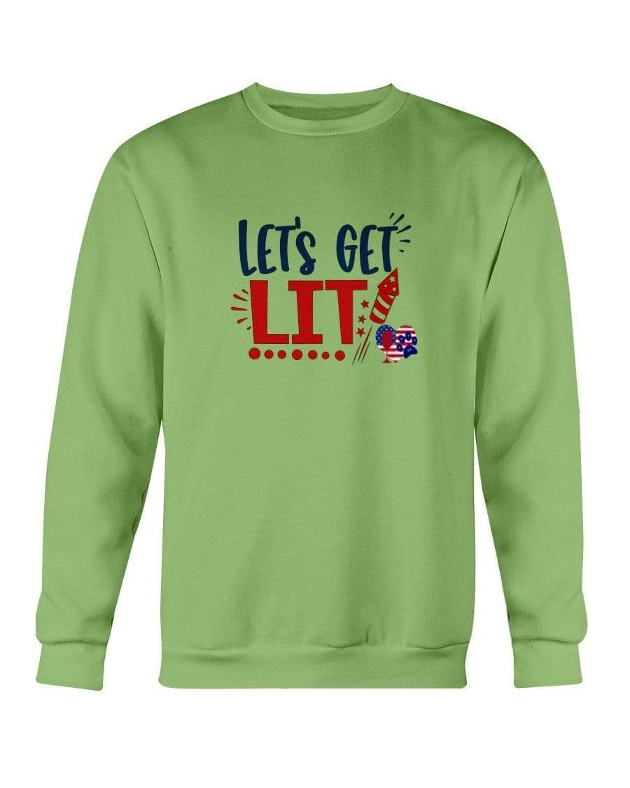 Sweatshirts Kiwi / S Winey Bitches Co "Let Get Lit" Sweatshirt - Crew WineyBitchesCo