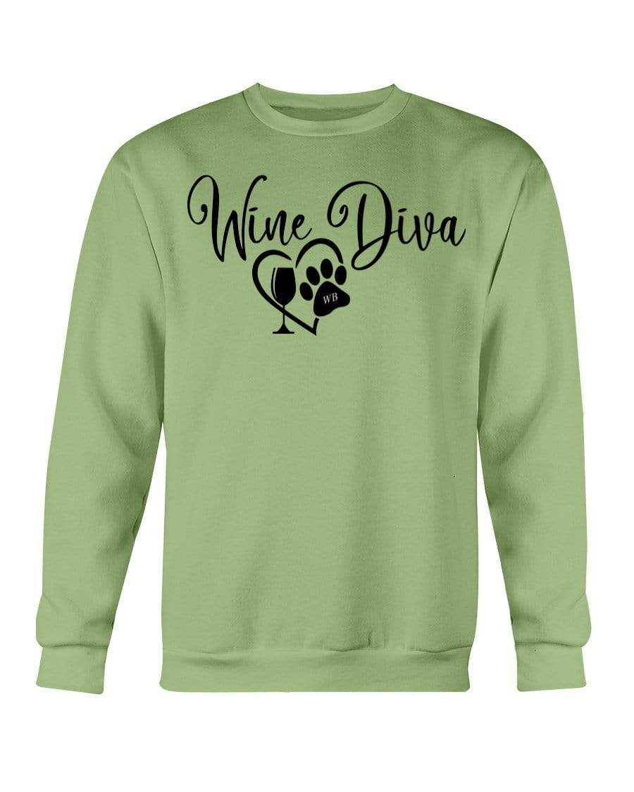 Sweatshirts Kiwi / S Winey Bitches Co "Wine Diva 2" Sweatshirt - Crew WineyBitchesCo