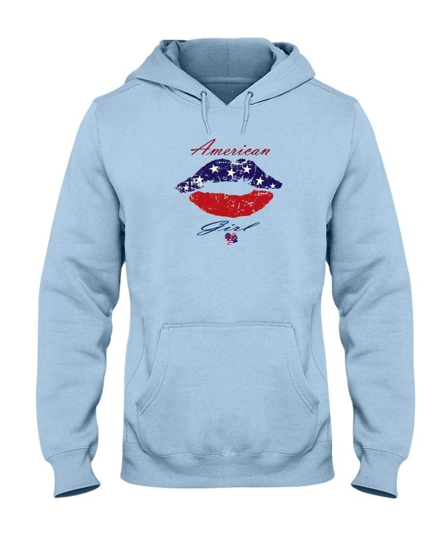 Sweatshirts Light Blue / S Winey Bitches Co "American Girl" 50/50 Hoodie WineyBitchesCo