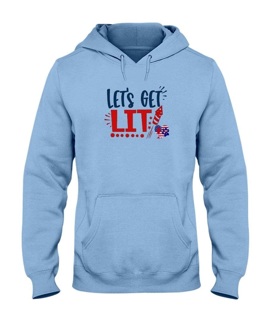 Sweatshirts Light Blue / S Winey Bitches Co "Let Get Lit" 50/50 Hoodie WineyBitchesCo