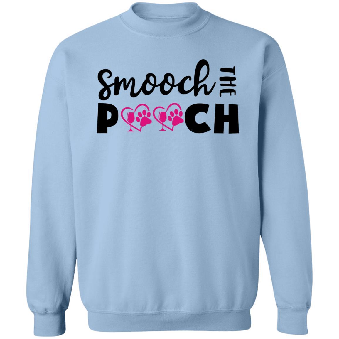 Sweatshirts Light Blue / S Winey Bitches Co "Smooch The Pooch" Crewneck Pullover Sweatshirt  8 oz. WineyBitchesCo