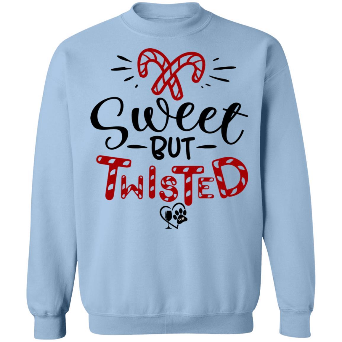 Sweatshirts Light Blue / S WineyBitches.Co "Sweet But Twisted" Crewneck Pullover Sweatshirt  8 oz. WineyBitchesCo