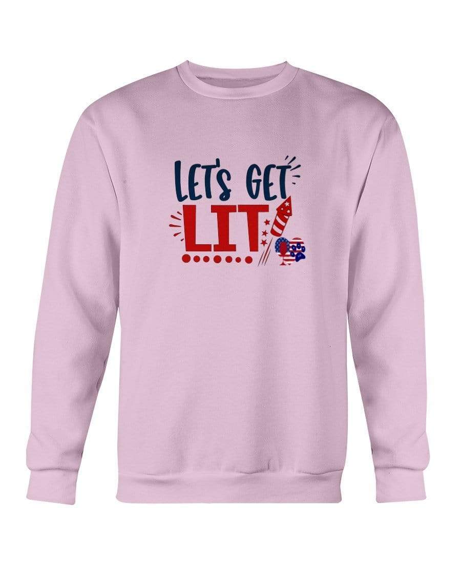 Sweatshirts Light Pink / S Winey Bitches Co "Let Get Lit" Sweatshirt - Crew WineyBitchesCo