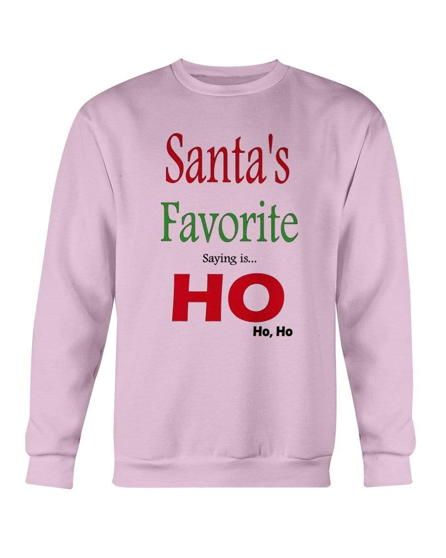 Sweatshirts Light Pink / S Winey Bitches Co "Santa's Favorite Saying" Sweatshirt - Crew WineyBitchesCo