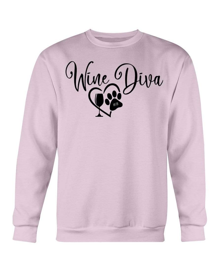 Sweatshirts Light Pink / S Winey Bitches Co "Wine Diva 2" Sweatshirt - Crew WineyBitchesCo