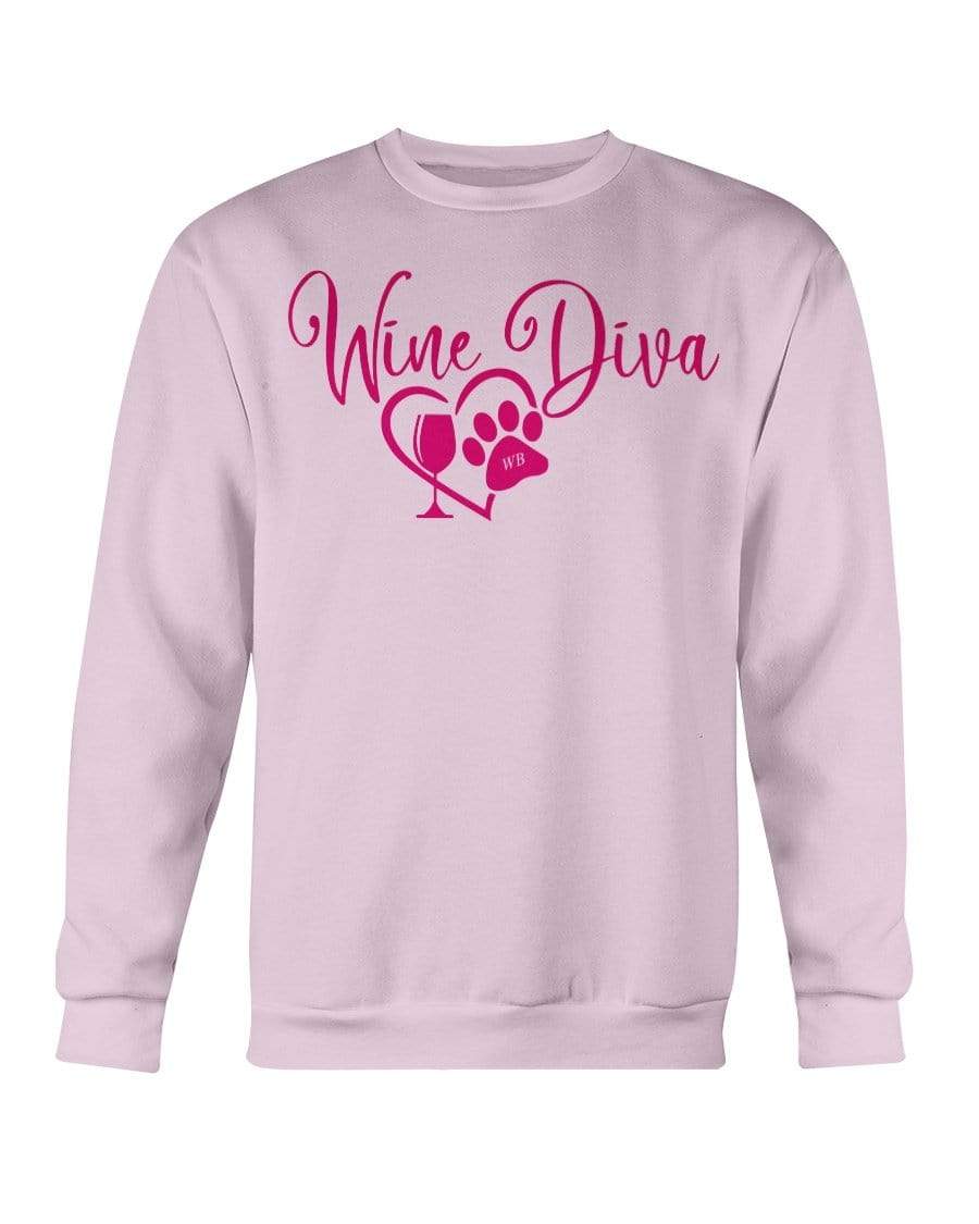 Sweatshirts Light Pink / S Winey Bitches Co "Wine Diva 2" Sweatshirt - Crew WineyBitchesCo